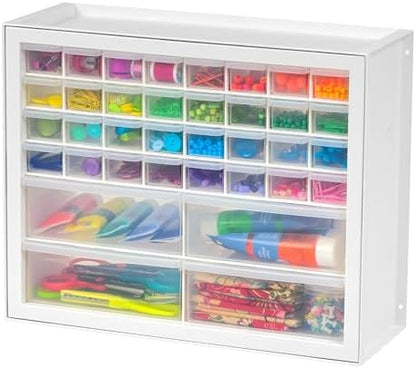 IRIS USA 36-Drawer Storage Cabinet, Bead Craft Supplies, Made in USA, White