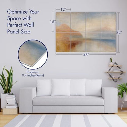 PINWELIFE® Masterpiece Acoustic Art Panels, 8-Pack 12"×16" Sound Absorbing Panels, Decorative Acoustic Wall Art, Noise and Echo Cancelling for Home Studio/Office, Nano Tape Included