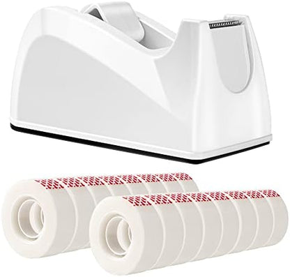 Amazon Basics Matte Finish Tape Dispenser with 16 Refill Rolls, 3/4" x 1300" (36 yds)