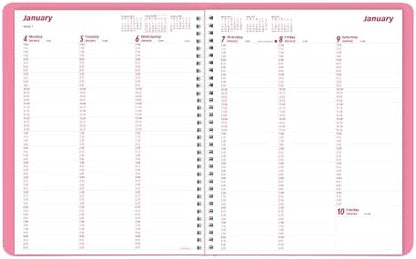 Brownline® 2027 Pink Essential Weekly Planner, Appointment Book, 12 Months, January to December, Twin-Wire Binding, 11" x 8.5", Pink (CB950G.05)