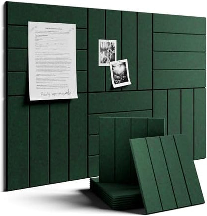 Fluxynara Felt Bulletin Board & Cork Board Alternative, Pine Green