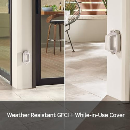Leviton GFCI Weather-Resistant Outlet, Self Test, Non Tamper-Resistant with LED Indicator Light, Outdoor Locations, GFWR2-E, Black, 20 Amp (Pack of 10)