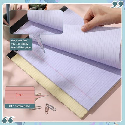 Fuutreo 8 Pcs Legal Pads 8.5 x 11 Colored Note Pads, Aesthetic Color