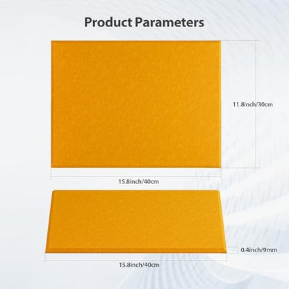 12 Pack Rectangle Acoustic Panels Self Adhesive Sound Proof Foam(Orange)
