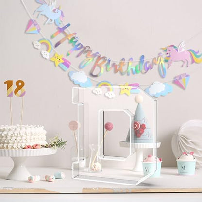 13.8" Acrylic Letter Charcuterie Tray,Fillable Alphabet Box (Letter D)