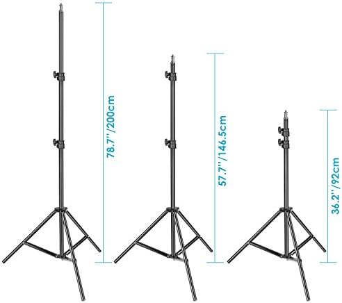 NEEWER Heavy Duty Light Stand 10ft/3m Adjustable Spring Cushioned Tripod