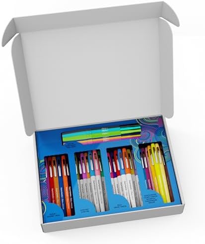 Paper Mate Flair Felt Tip Pens Ultimate Pack, Features 5 Different Types of Pens, 60 Count - Creative Fun, Classroom Essentials, Teacher Supplies, Arts & Crafts