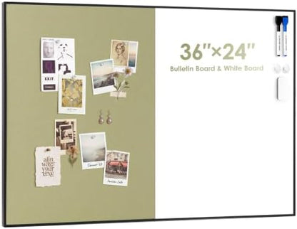ARCOBIS Cork Board White Board Combo for Wall