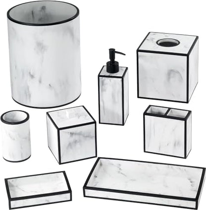 Avanti Linens - 4pc Accessory Set, Guest Bathroom Essentials, Modern Home Decor (Jasper Collection)