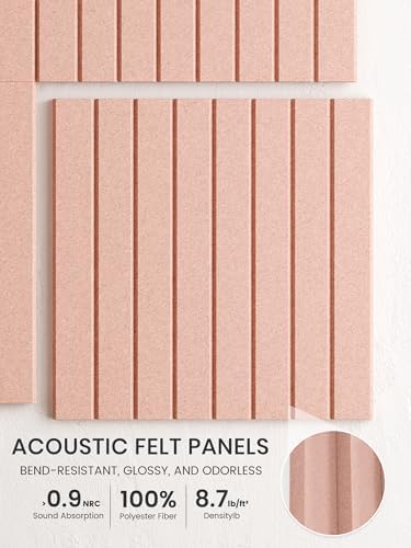 Bumusty 36"x 24" Large Felt Bulletin Board Tiles,Pink