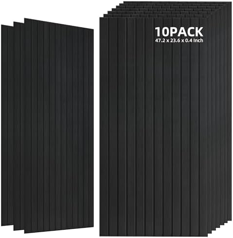 TO-TH Acoustic Panels 10 Pack Decorative Noise Cancelling Wall Panel, smoky