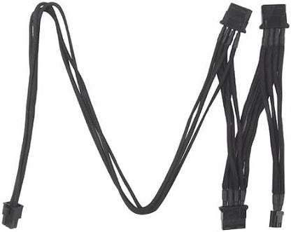SilverStone Black Sleeved PSU Cable for Three 4-Pin Molex & One 4-Pin Floppy adapter PP06B-3PER10F
