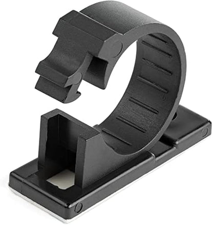 StarTech 100 Adhesive Cable Management Clips, Black, TAA, Sticky (CBMCC3)