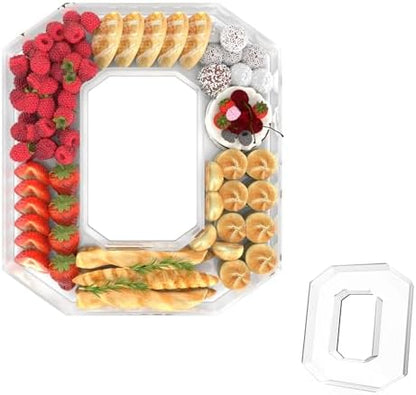 11" Acrylic Number Charcuterie Tray, Fillable Charcuterie Box (Number 0)