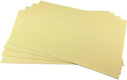 WAZAIGUR Placemats Crisscross Woven Vinyl Place Mats Set of 4 Yellow