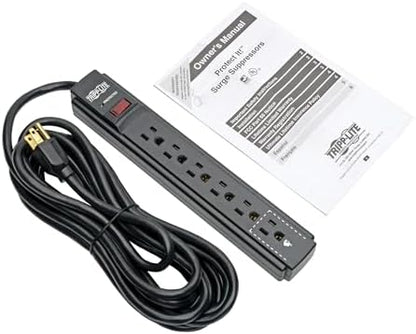 Tripp Lite Protect It! 6-Outlet Surge Protector w/ 15ft Cord, 790 Joules - Black