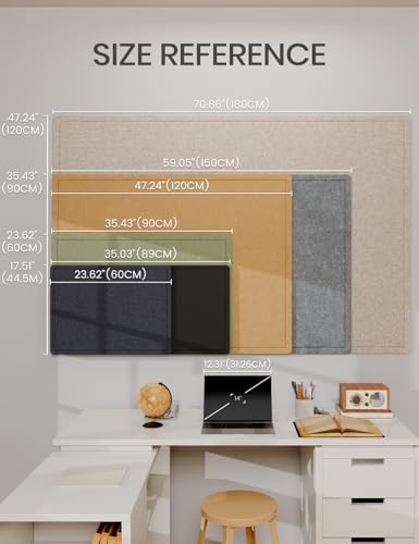 Fluxynara 35" x 17.1" Bulletin Board, Oatmeal