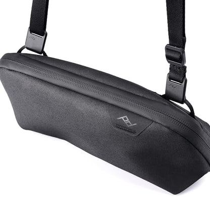 Peak Design Small Tech Pouch, Black, Electronics Organizer for Travel or Everyday Carry, Origami-Style Storage, Cable Pass-Through, Weatherproof Recycled Nylon, Gear Carry Bag for Men and Women