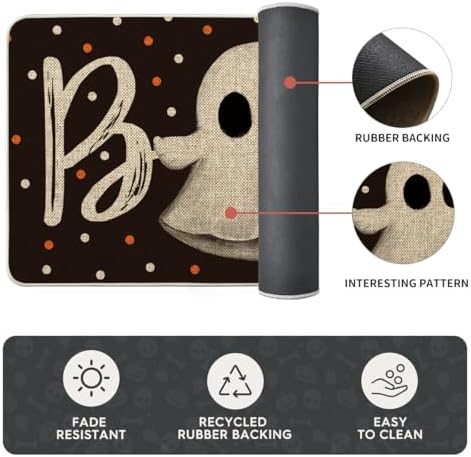 Artoid Mode Black Halloween Kitchen Mats Set of 3-17"x29"+17"x36"+17"x47"