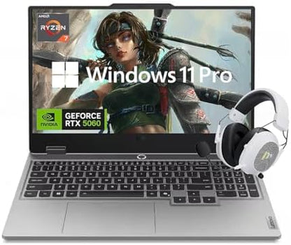 Lenovo LOQ Gaming Laptop, 15.6’’ FHD 144HZ Display, AMD Ryzen 7 250, NVIDIA GeForce RTX 5060, 64GB DDR5 RAM 2TB SSD, Backlit KB, WiFi 6, Win 11 Pro Bundled with Accessory