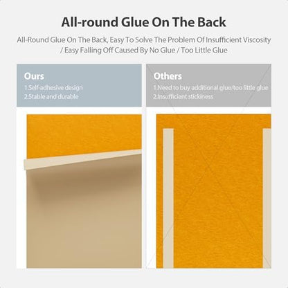 12 Pack Rectangle Acoustic Panels Self Adhesive Sound Proof Foam(Orange)