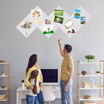 48" x 36" Large Felt Bulletin Board, Four-Stripe Warm White