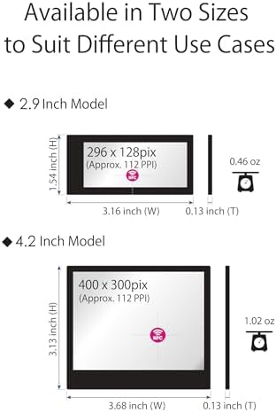 [Santek] EZ Sign NFC E-Paper Display – No Battery, Ultra-Thin 0.13”, Rewritable 4-Color Digital Display, App-Controlled (iOS/Android/PC), IP65 (White, 4.2" 6pcs, No Stand and Clip Included)