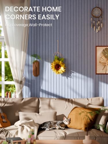Bumusty 36"x 24" Large Felt Bulletin Board Tiles,Soft Periwinkle