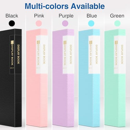 Sooez Binder with Plastic Sleeves 18-Pocket, Displays 36 Pages, 8.5x11 Presentation Folders with Clear Sheet Protectors, Art Portfolio Binder for Certificate & Office Project, Document Organizer