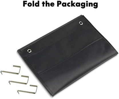 EAMAY Hanging File Folder Organizer Wall Mounted - 10 Pockets Wall File Folders, Office Supplies File Document Organizer Holder Pocket Chart for Offices, Classroom or Home Use