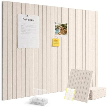 Large Oatmea Felt Square Cork Board Alternative 6-Pack,36"x 24"