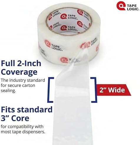 Tape Logic Packing Tape (36-Rolls), 2" x 110 yd - Heavy Duty Packaging Tape Refill for Shipping, Moving, Order Fulfillment, Acrylic 2.6 Mil
