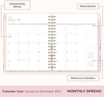 Blue Sky Rachel Parcell 2027 Daily & Monthly Planner Calendar, 5"x8", Peony