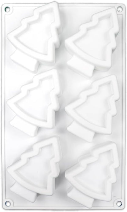 Christmas Tree Silicone Cake Mold, 3D Silicone Baking Molds for Cheesecake, Mousse, and Biscuits, Flexible Non-Stick Design, Easy Release (C_Christmas Tree)