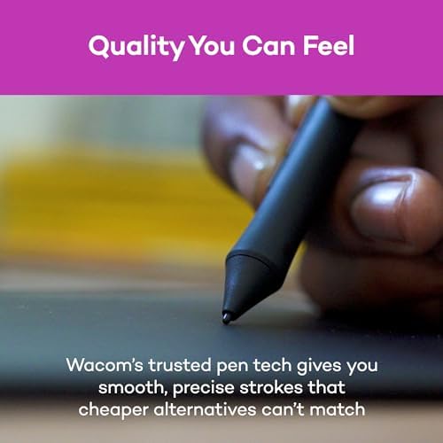 Wacom Intuos Small, Wired Graphic Drawing Tablet with Pen + Software