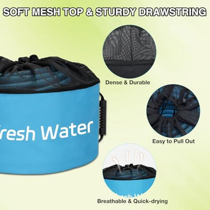 Nilight 4 Pack RV Hose Storage Bag Waterproof with Drawstring Mesh Top