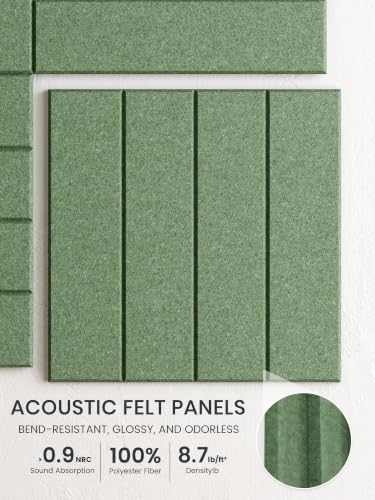 Bumusty 48" x 36" Large Cork Board Alternative, Moss Green