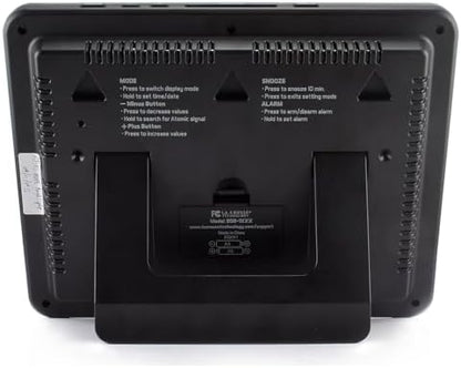 La Crosse Technology C86279 Atomic Full Calendar Clock with Extra Large Digits, Grey, 11.25 in. x 2.10 in. x 12.00 in.