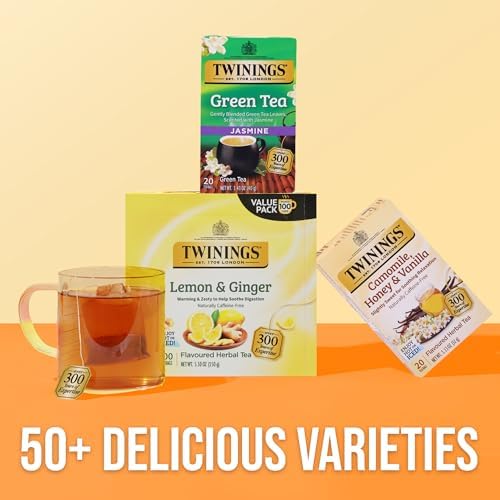 Twinings Camomile, Honey & Vanilla Herbal Tea Bags, 20 CT Box (6 Pack)