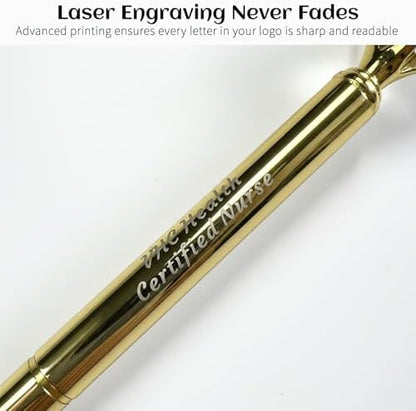 HISHER 20 Pack Custom Crystal Ballpoint Pens Smooth ABS Plastic Twist Pen