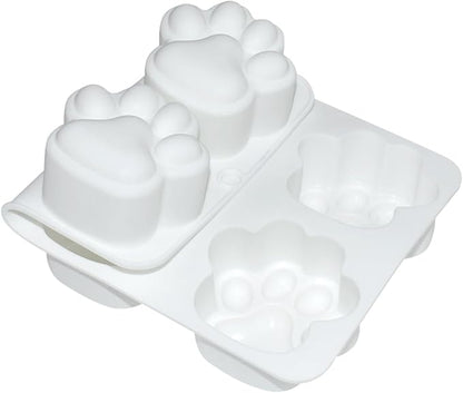 Silicone Chocolate Molds 3D Cat Paw, Non-Stick Silicone Mold for Creating Individual Portions Mousse Cake, Pastry, Chocolate, Ideal for Professional-Looking Dessert (E_ Cat Paw)