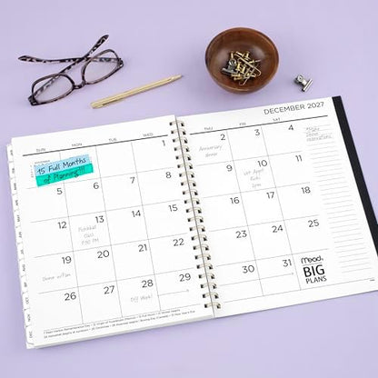 Mead 2027 Planner, Weekly & Monthly, 15-Month Oct-Dec, 8.5" x 11", BIG PLANS, Tea Party (1834-630-27)
