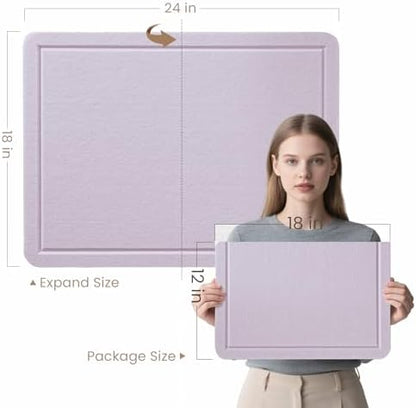 Felt Bulletin Board 24x18 inches, Decorative Pin Board for Home & Office
