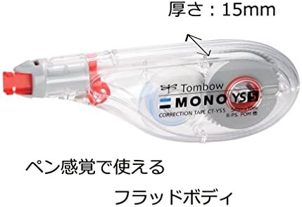 Tombow Pencil Mono YS KCA-327 Correction Tape, 0.2 inch (6 mm), 3 Pieces