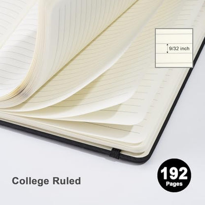 ViVin 8 Pack A5 Hardcover Lined Notebook,192 pg College Ruled 5.5x8.3