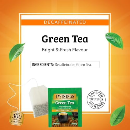 Twinings Decaffeinated Green Tea Bags, 20 CT Box (6 Pack)