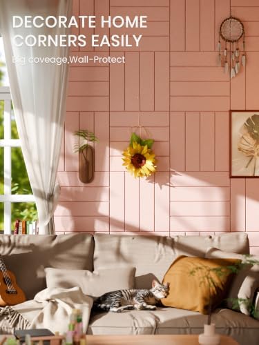 Bumusty 48" x 36" Large Cork Board Alternative, Pink