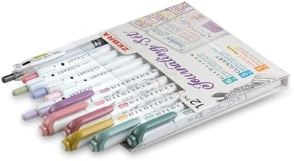 Zebra Pen Journaling Set, MILDLINER, CLiCKART & SARASA, Assorted, 12-Pack