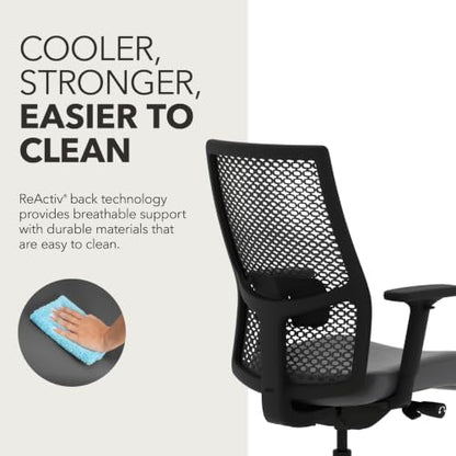 HON Ignition 2.0 ReActiv Ergonomic Office Chair, Lumbar Support, Steel