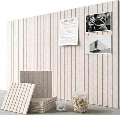 Striped Square Felt Bulletin Board Tiles, 6 Pack